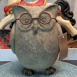 O1 MT. PINATUBO Volcanic Stone Owl Sculpture